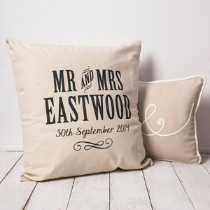 Personalised Mr and Mrs Cushion