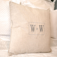 Personalised Natural Cushion - Initials