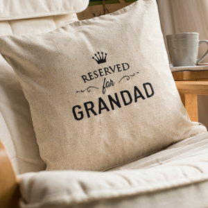 Personalised Natural Cushion - Reserved Seat