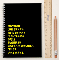 Personalised Notebook - Comic Heroes