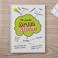 Personalised Notebook - Thanks Teacher - Brain Storm