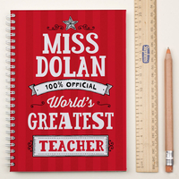 Personalised Notebook - World