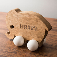 Personalised Oak Elephant Toy