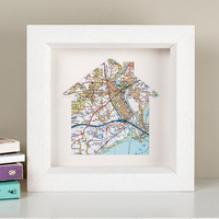 Personalised Our Home Frame Map