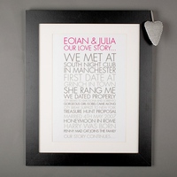 Personalised Our Story Print