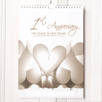 Personalised Paper Anniversary Calendar - 1st Edition