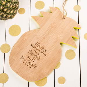 Personalised Pineapple-Shaped Chopping Board