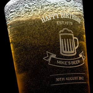 Personalised Pint Glass - Established