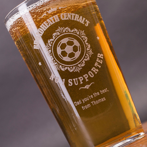 Personalised Pint Glass - No.1 Supporter