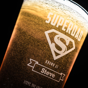 Personalised Pint Glass - Super Dad