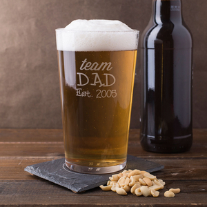 Personalised Pint Glass - Team Dad