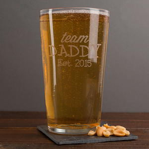Personalised Pint Glass - Team Daddy