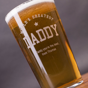 Personalised Pint Glass - World