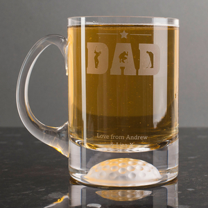 Personalised Pint Tankard - Golfing Dad