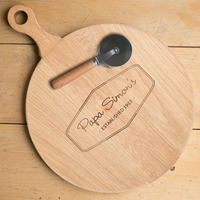 Personalised Pizza Board With Cutter - Established