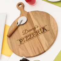 Personalised Pizza Board With Cutter - Pizzeria
