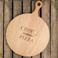 Personalised Pizza Board With Cutter