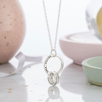 Personalised Posh Totty Designs Family Sterling Silver Necklace