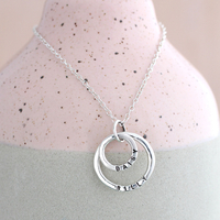 Personalised Posh Totty Designs Mummy & Baby Sterling Silver Necklace