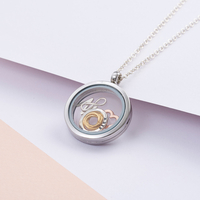 Personalised Posh Totty Designs Silver Floating Necklace