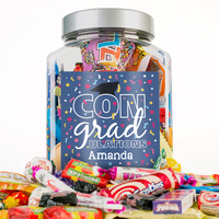 Personalised Retro Sweet Jar - Con-grad-ulations