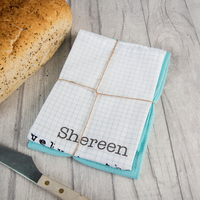 Personalised RHS Set Of Two Tea Towels