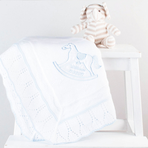 Personalised Rocking Horse Shawl for Boys