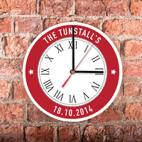Personalised Round Clock - Family Name