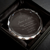 Personalised Round Glass Paperweight - Anniversary
