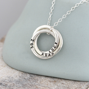 Personalised Russian Ring Necklace