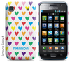 Personalised Samsung Phone Cover - Coloured Hearts