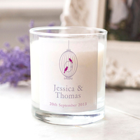 Personalised Scented Candle - Anniversary Love Birds