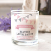 Personalised Scented Candle - Christening Day Pink Bunting