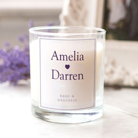 Personalised Scented Candle - Couples Heart