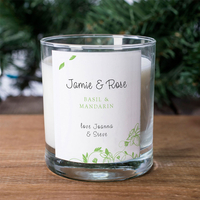 Personalised Scented Candle - Green Floral