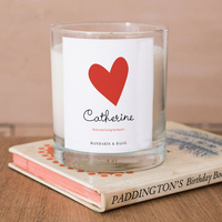 Personalised Scented Candle - Hand Drawn Heart