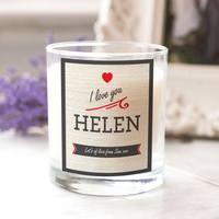 Personalised Scented Candle - I Love You