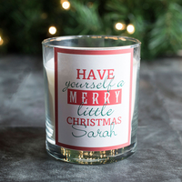 Personalised Scented Candle - Merry Little Christmas