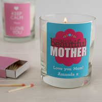Personalised Scented Candle - To The Most Beautiful Mother