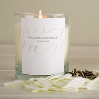 Personalised Scented Candle - White Wedding