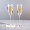 Personalised Set Of 2 Champagne Flutes - I Am Hers,  She Is Mine