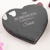 Personalised Set Of 4 Slate Heart Coasters - Family Names