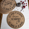 Personalised Set of 6 Cork Christmas Placemats
