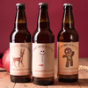 Personalised Set Of Three Beers - Naughty At Christmas