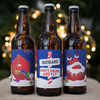 Personalised Set of Three Beers - Santa Crash Landing