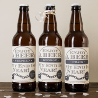 Personalised Set of Three Beers - Wedding Ball & Chain