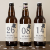 Personalised Set of Three Beers - Wedding Date Top Hat