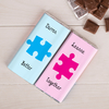 Personalised Set Of Two Chocolate Bars - Go Together Puzzle Pieces