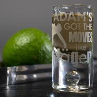 Personalised Shot Glass with Miniature - Moves Like Jäger