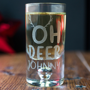 Personalised Shot Glass with Miniature - Oh Deer